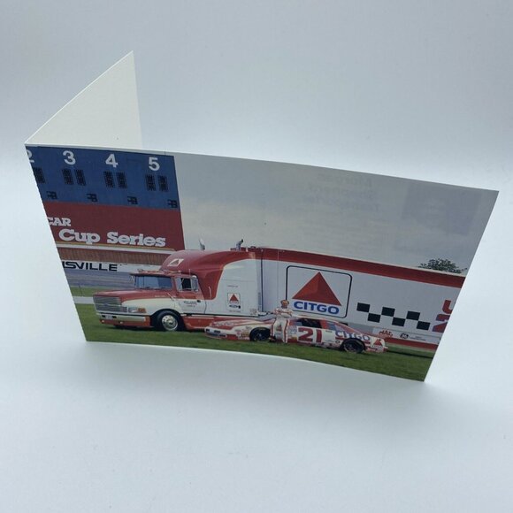 Morgan Shepherd Nascar Transporter Photo Postcard 4 1/4 x 6 1/2 21 Citgo Car - Picture 4 of 6